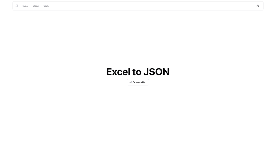 Excel to JSON